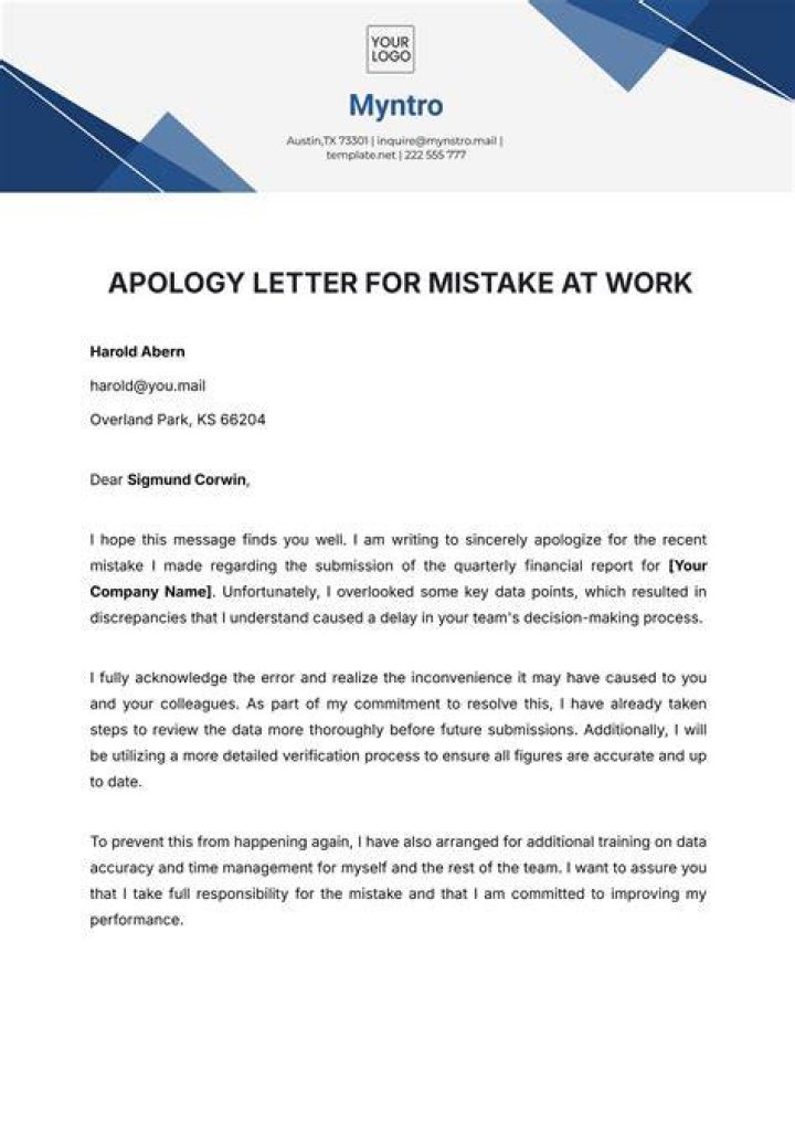 How do you apologize for repeated mistakes at work?
