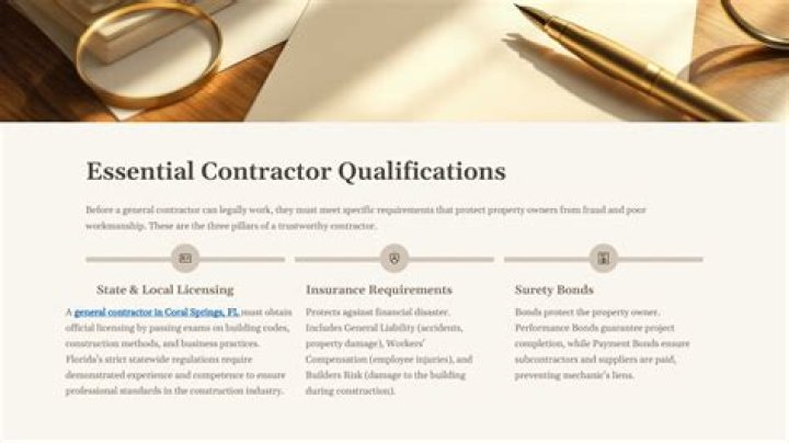 What are contractor qualifications?