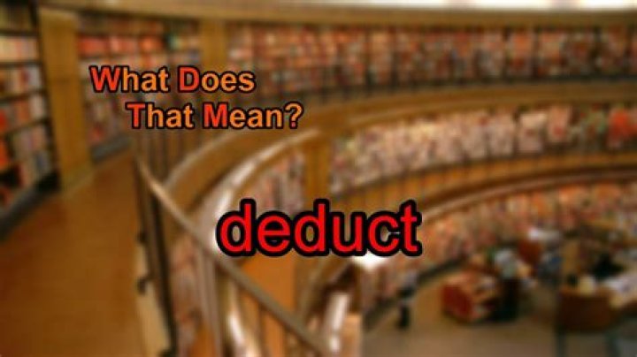 What does deduct mean?