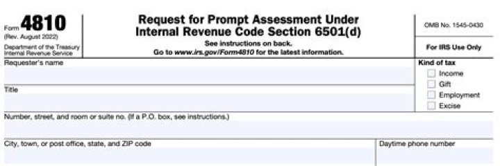 When to use form 4810?